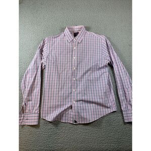 Untuck it Shirt‎ Mens Medium Pink Blue Plaid Button Up Long Sleeve